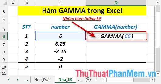 GAMMA function - The function returns the gamma function value in Excel Picture 3