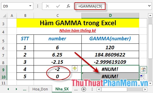 GAMMA function - The function returns the gamma function value in Excel Picture 5
