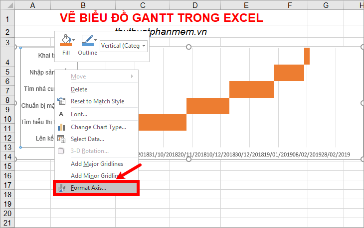 Gantt chart in Excel, how to create, how to draw Gantt chart in Excel Picture 25
