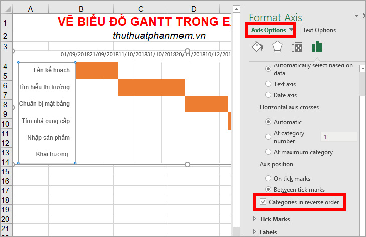 Gantt chart in Excel, how to create, how to draw Gantt chart in Excel Picture 26