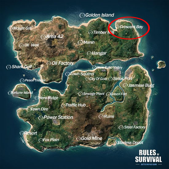 Genuine map locations in Map 8x8 Rules Of Survival Picture 1