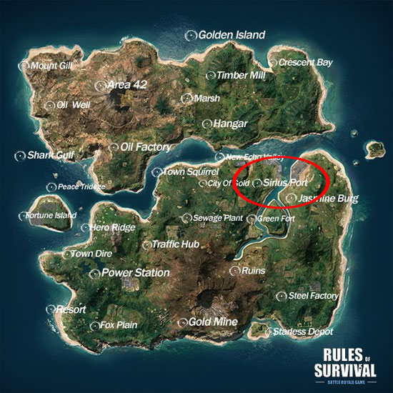 Genuine map locations in Map 8x8 Rules Of Survival Picture 2