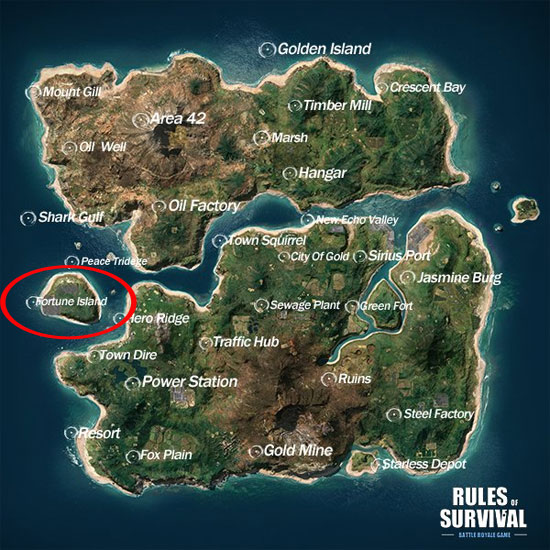 Genuine map locations in Map 8x8 Rules Of Survival Picture 3