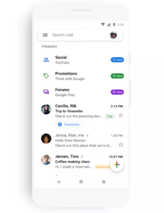 Gmail started updating the new Google Material Theme interface on both iOS and Android Picture 2