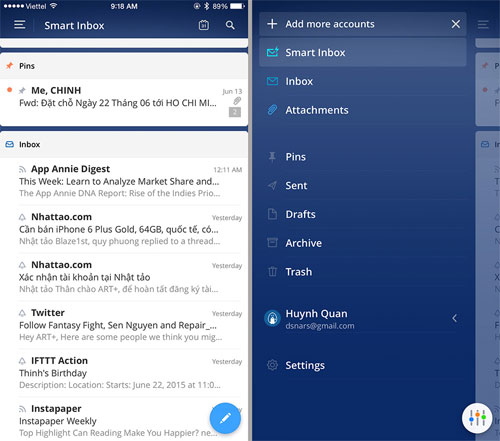 Good and handy email applications on iOS Picture 4