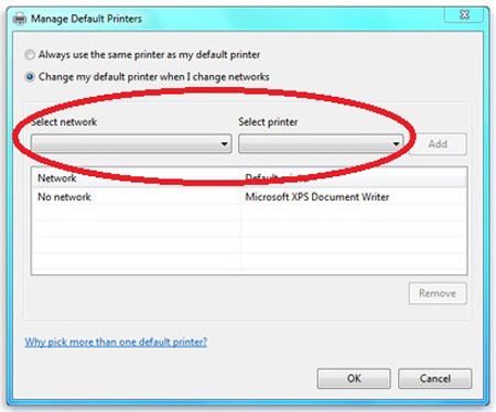 change default printer windows 8