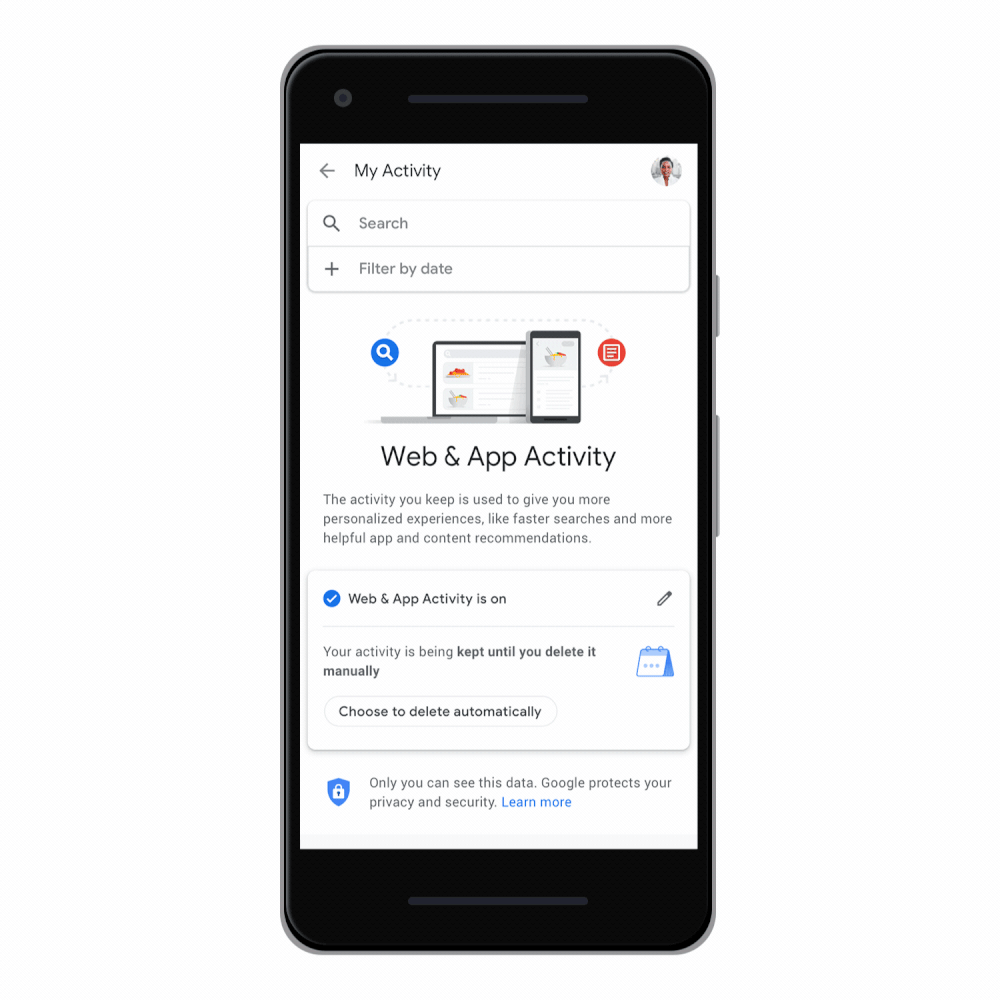 Google began updating the timer feature to automatically delete browsing data and location history to all users Picture 2