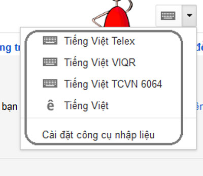 Google has supported Vietnamese virtual keyboard for Gmail Picture 3