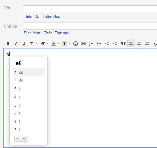 Google has supported Vietnamese virtual keyboard for Gmail - TipsMake.com