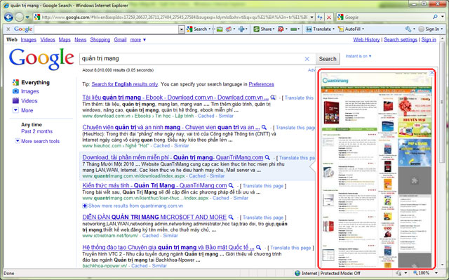 Google Instant Preview: Quick preview of search results Picture 1