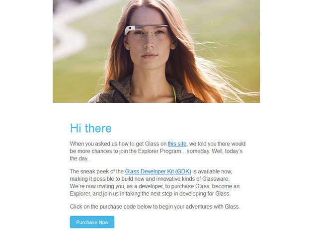 Google invites a programmer to buy Glass Picture 1