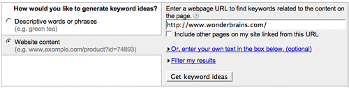Google Keyword tool Picture 4