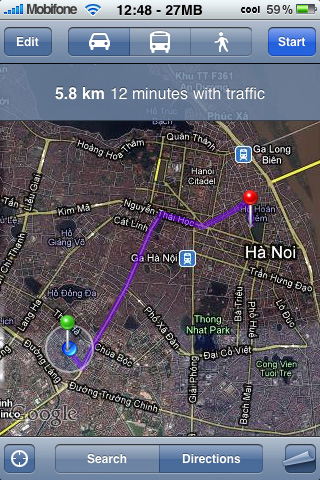 Google Maps has supported navigation in Vietnam