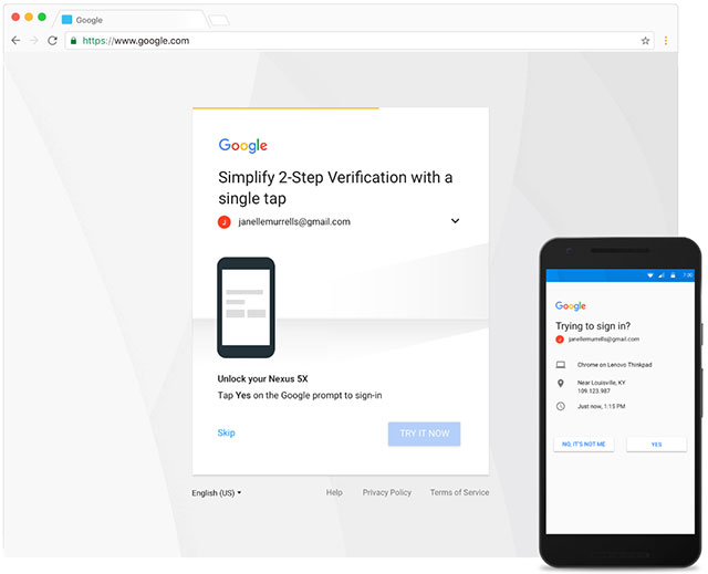 Google replaces the SMS Code with a quick authentication message Picture 1