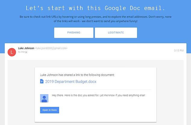 Google wants to test user knowledge about phishing emails Picture 2