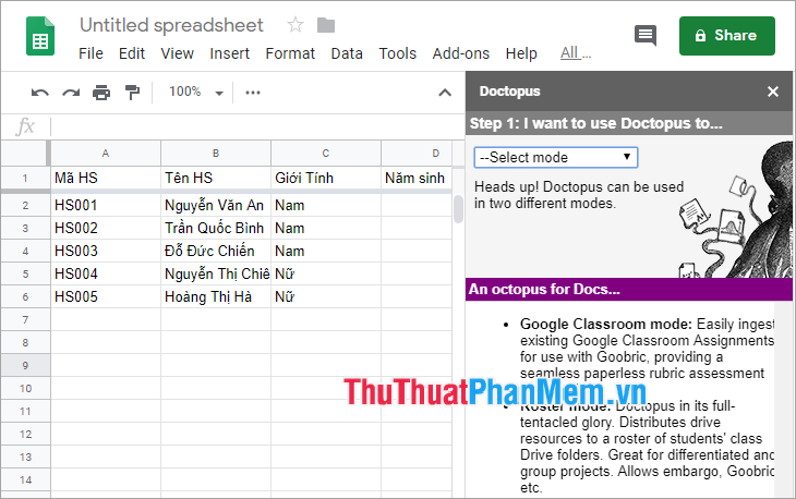 Great add-ons for Google Sheet Picture 6