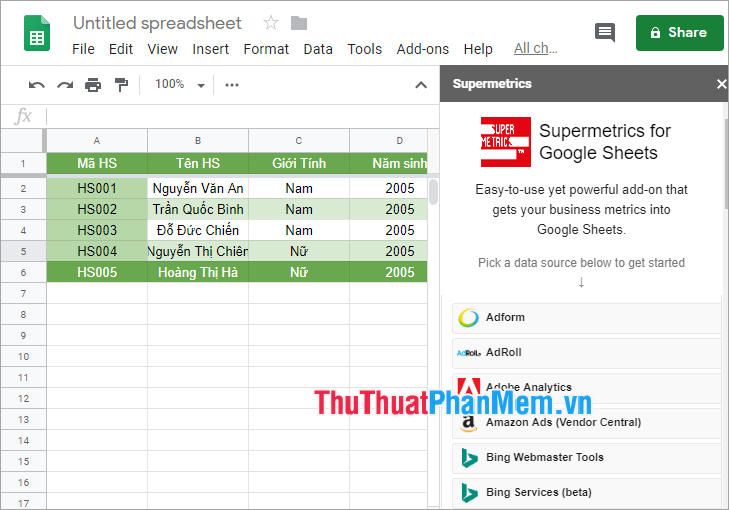 Great add-ons for Google Sheet Picture 9