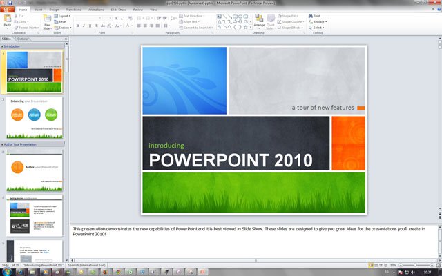 creating presentation in powerpoint 2010