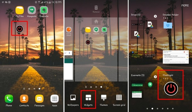 Greatly turn on the flashlight on Android extremely fast Picture 4