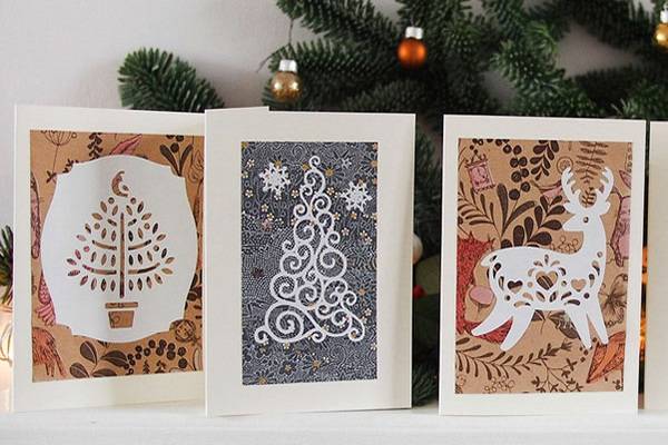 Guide 22 ways to make beautiful Christmas cards and very easy for you Picture 14
