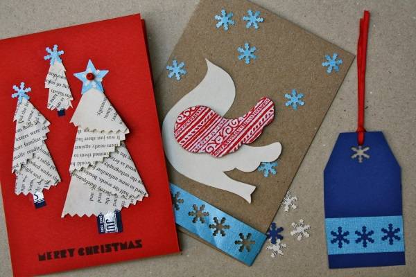 Guide 22 ways to make beautiful Christmas cards and very easy for you Picture 15