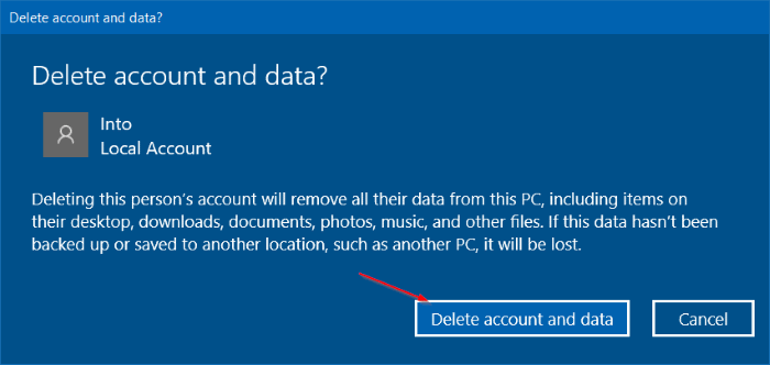 windows 8 delete user account