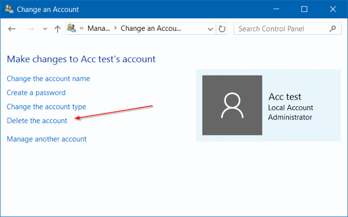 Guide 5 ways to delete User accounts on Windows 10 - TipsMake.com