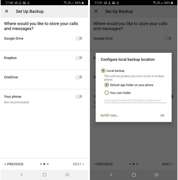 Guide to backup and restore messages, call logs on smartphones Picture 3