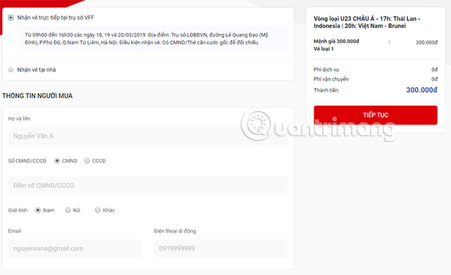 Guide to buying match tickets for Vietnam - Thailand U23 Asia 2020 Picture 4