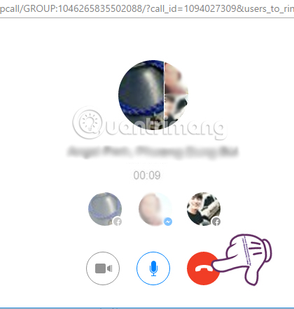Guide to calling groups on Facebook Messenger computers Picture 6