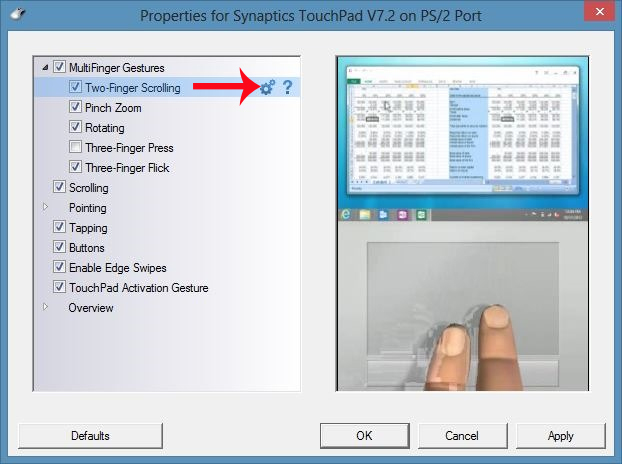 Guide to change the direction of the scrolling page of Touchpad Windows 10 Picture 4