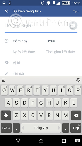 Guide to creating events, activities on Facebook Picture 15