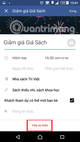 Guide to creating events, activities on Facebook Picture 18