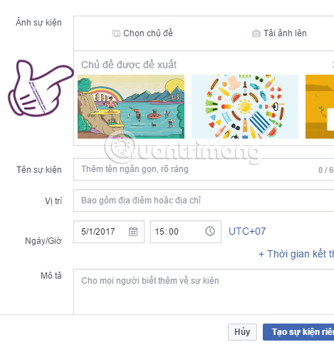 Guide to creating events, activities on Facebook Picture 4