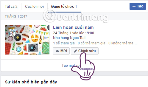 Guide to creating events, activities on Facebook Picture 9