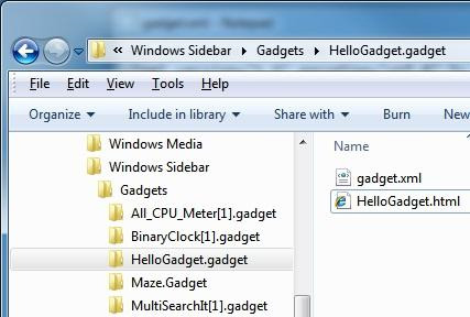 Picture 2 of Guide to creating gadgets in Windows 7