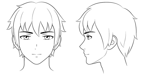 Featured image of post Anime Male Head Sketch Digital lineart of a male portrait