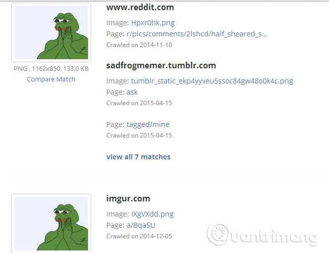 Guide to finding the same photo with TinEye Picture 3