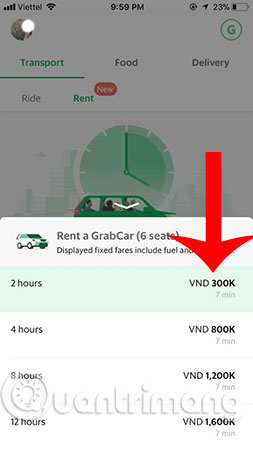 Guide to GrabCar rental by hour Picture 3