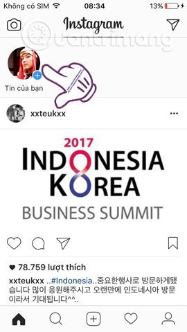 Guide to insert sticker check in position on Instagram Picture 1
