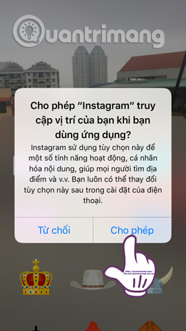 Guide to insert sticker check in position on Instagram Picture 4