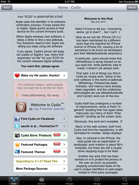 Picture 2 of Guide to jailbreak the iPad