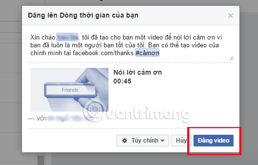 Guide to making Facebook videos thank friends and relatives Picture 6