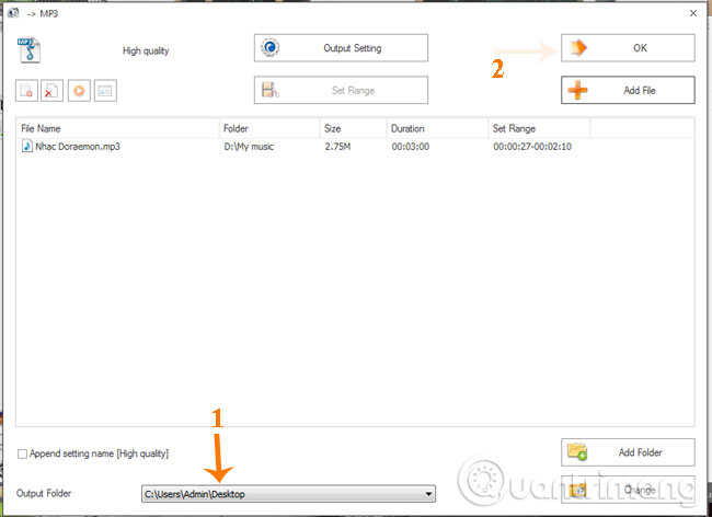Guide to making phone ringtones using Format Factory Picture 6