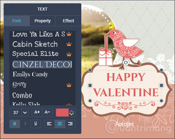 Guide to making Valentine cards on Fotojet Picture 11