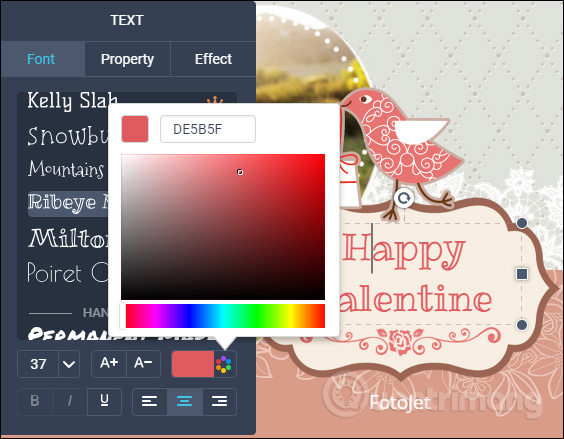 Guide to making Valentine cards on Fotojet Picture 12
