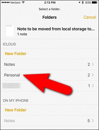 Guide to moving Note from OnMyiPhone to iCloud Picture 8