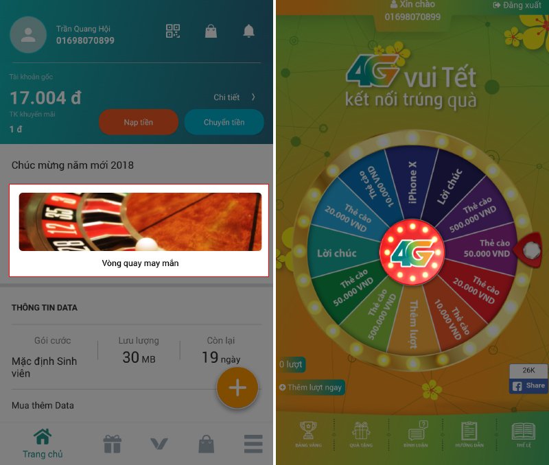 Guide to receive lucky money from Viettel Picture 3