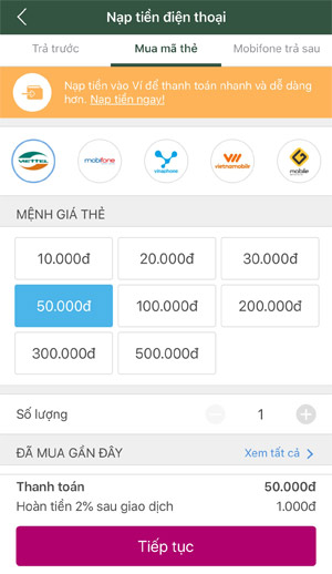 Guide to recharge your phone with MOMO wallet Picture 5