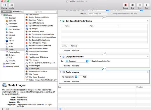 Guide to resize a batch of photos on Mac using Automator Picture 5
